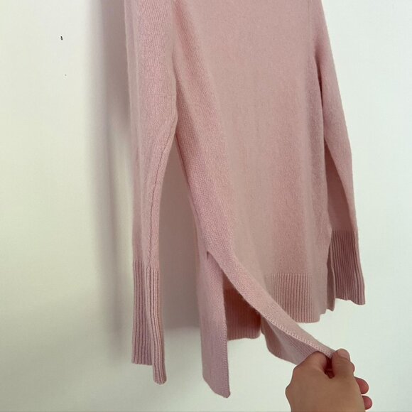 White+Warren 100% Cashmere Sweater Size Medium Muted Pink Crewneck Pullover Knit - Picture 3 of 8